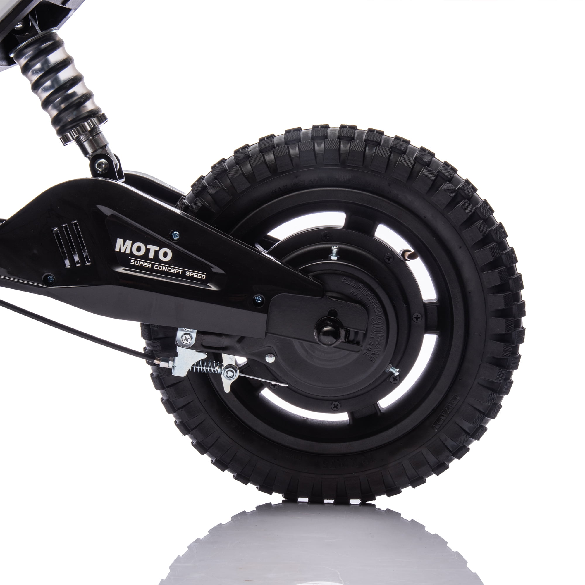 ThunderBolt 24V Electric Dirt Bike Ride-On Motorcycle for Kids 5-15, 200W Motor, 3-9MPH Adjustable Speed, LED Lights, Shock Absorber,