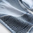thumbnail image 4 of Hvyesh Mens Denim Shorts Big and Tall, Men's Ripped Denim Trunks Stretchy Washed Jeans Trunks Cut-Off Classic Fit Biker Jeans Trunks, 4 of 9