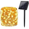 thumbnail image 1 of Guirnalda de luces solares para exteriores, 22 m, 200 LED, para jardín, impermeable, 8 modos, luz decorativa, blanco cálido, 1 of 5