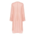 thumbnail image 3 of Miutii Womens Long Flower Cardigan Casual Draped Open Front Chiffon Cascade Cardigan Duster Pink 3XL, 3 of 5