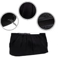 thumbnail image 5 of CHAO Bolso de noche de satén para mujer, elegante bolso de noche plisado de satén para mujer, bolso de boda plateado, 5 of 5