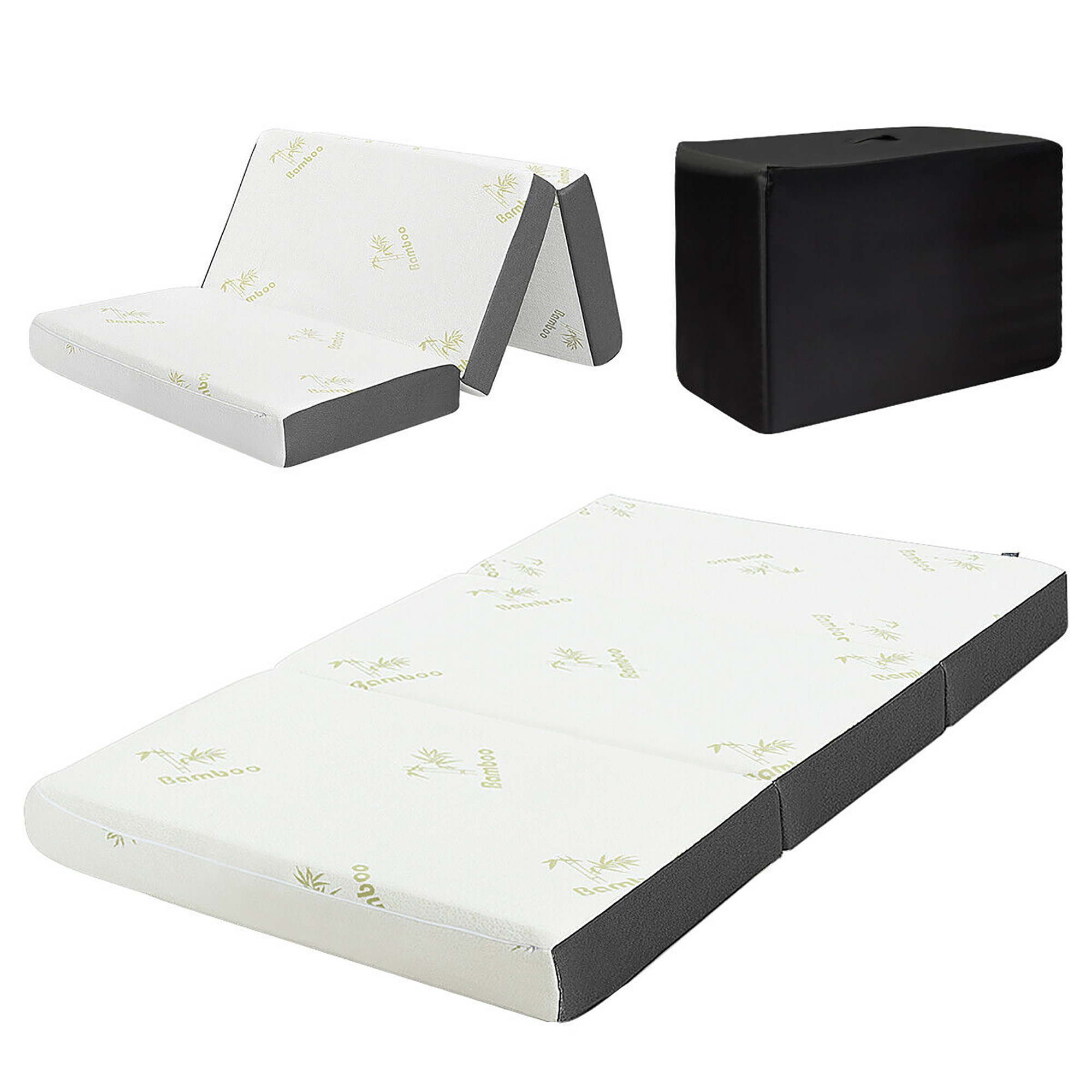 Costway 6'' Full Size TriFolding Memory Mattress W/ Carry Bag
