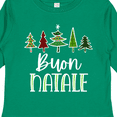 thumbnail image 4 of Inktastic Buon Natale Festive Christmas Trees Boys or Girls Long Sleeve Toddler T-Shirt, 4 of 5