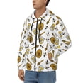 thumbnail image 3 of Wukai Honey Print Men's Zip-Up Hoodie,Fleece Full-Zip Hoodie for Men, Hooded Sweatshirt-Medium, 3 of 5