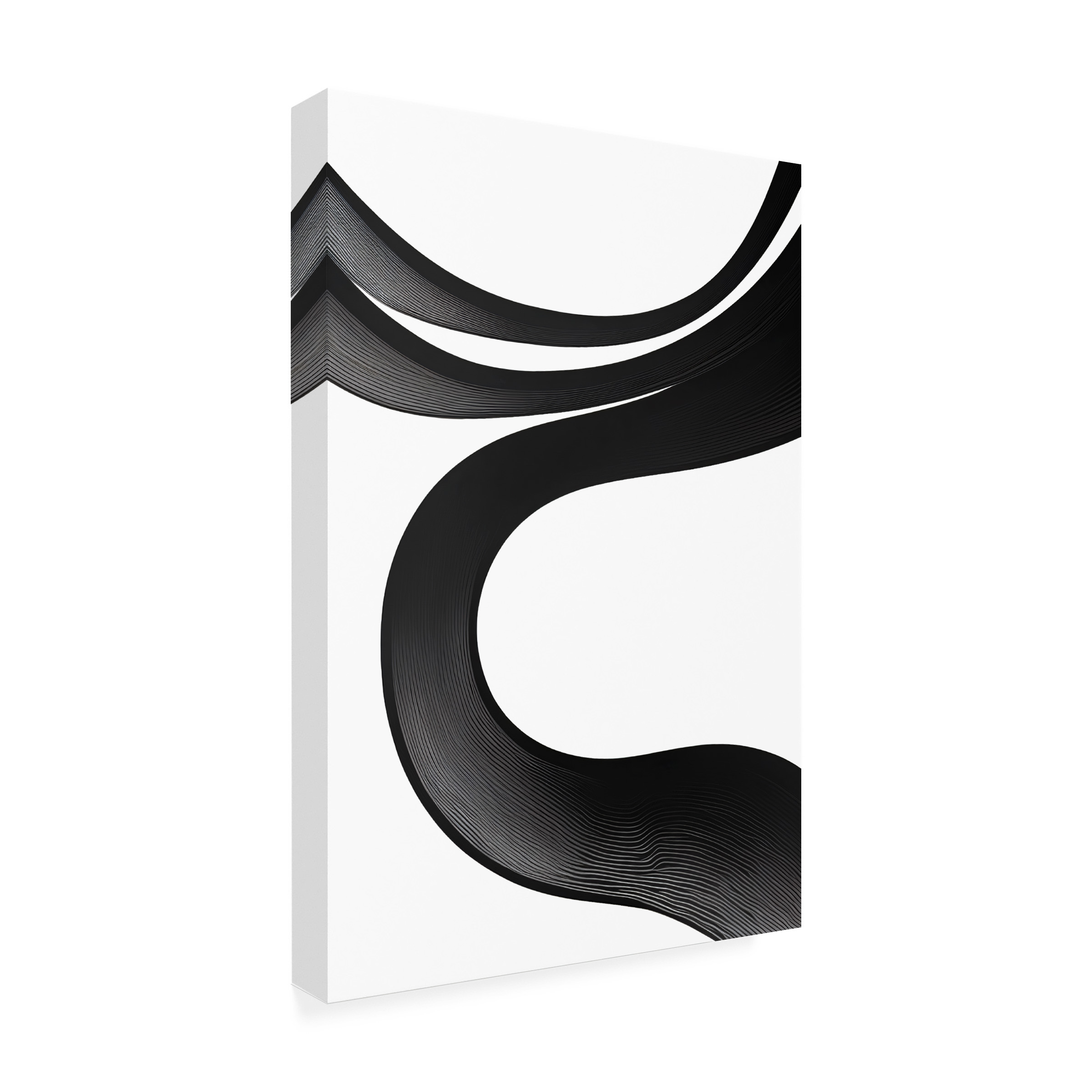 Canvas Wall Art - Ray Heere 'Black White Bold Strokes 21' Wall Art for Living Room, Bedroom, or Office DÃ©cor by Trademark Fine Art - 30 x 47 Inches