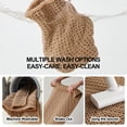 thumbnail image 4 of BULULOM Bathroom Rugs，Herringbone Boho Small Waffle Bath Mat, Non Slip Washable Super Absorbent Quick Dry, Farmhouse Bathroom Decor 16"*24" Khaki, 4 of 11