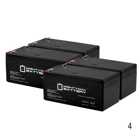 Eco Bb - ML3-12 12V 3.4AH Sealed Lead Acid (SLA) Battery for BB BP3-12 - 4 Pack