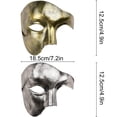 thumbnail image 2 of Shiny Masquerade Masks for Men One Eyed Half Face Vintage Venetian Masks Carnival Halloween Mask for Party Prom Ball Costume Mask 1 PC Sky Blue One Size, 2 of 2