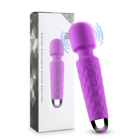 Gennadiya Wand Massager for Women, 8 Speeds and 20 Vibration Modes, Rechargeable