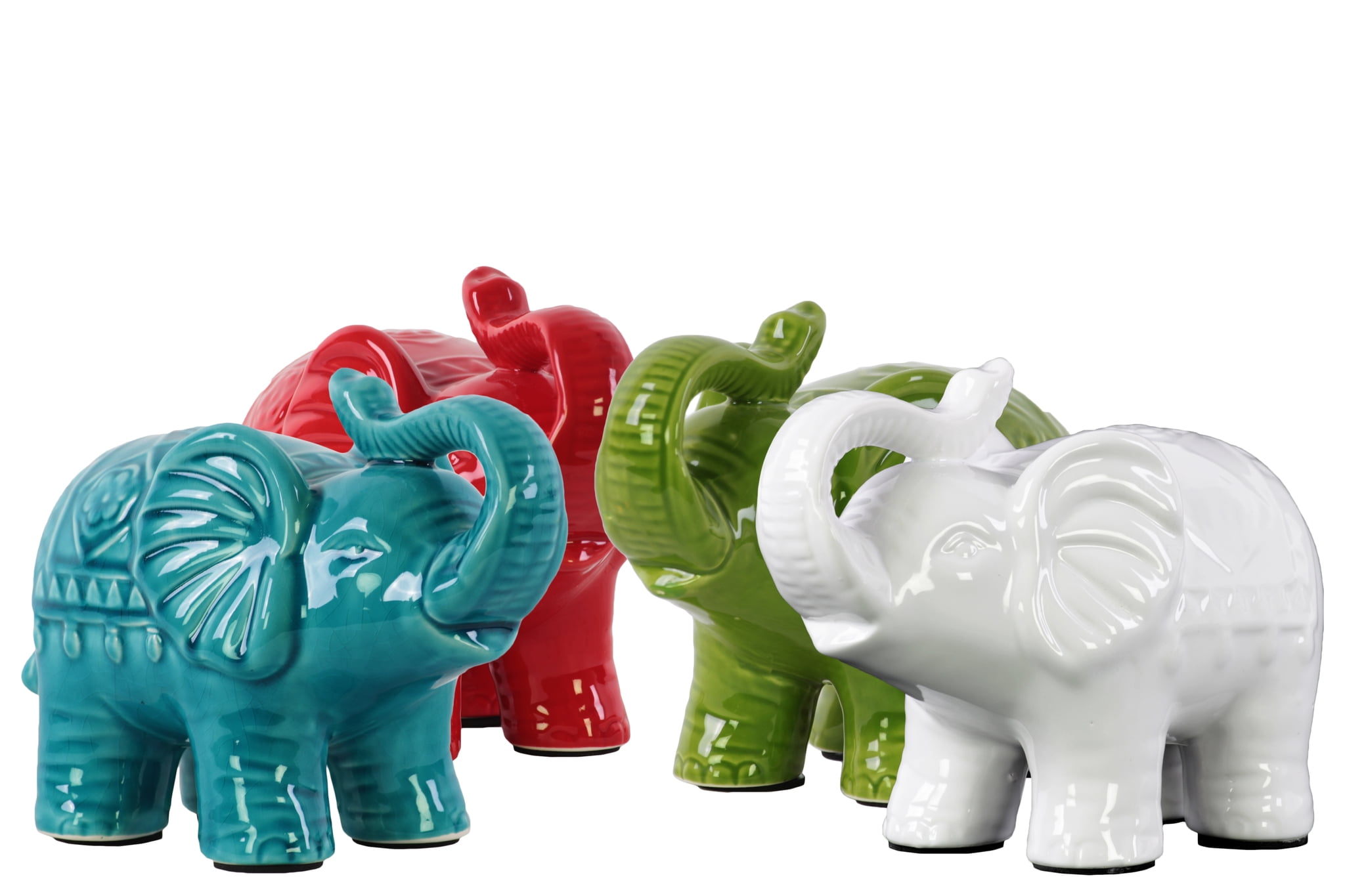 Urban Trends Collection Ceramic Elephant Figurine Gloss Finish