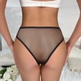 thumbnail image 5 of Bigersell Crotchless Panties Clearance Plus Size Period Underwear Tangas Panty Style P-1431 Spandex Shaping Panties High Waisted Thongs Ladies Briefs High Waist Women's Panties Black S, 5 of 8