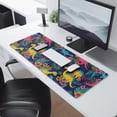 thumbnail image 2 of Long Mouse Pads for Desk,Colorful Dinosaurs Tropical Floral Desk Mats on Top Of Desks, Desk Mouse Pad Extra Large with 3mm Non-Slip Base and Stitched Edge for Gaming,Work,Home 31.5"x11.8", 2 of 5