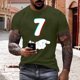 thumbnail image 1 of Tops para hombre, blusas y camisas de manga corta con cuello redondo para hombre, jersey informal con cuello redondo estampado para hombre, pantalones cortos deportivos para fitness, blusa de poliéste, 1 of 5