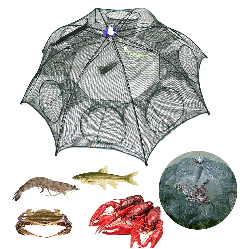 Details about   Fishing Bait Trap Cast Dip Net Cage Crab Fish Minnow Crawdad Shrimp Foldable I 