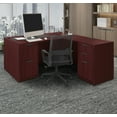 thumbnail image 2 of Regency Legacy 60 x 65 in. L Desk with Double Full Pedestal Drawer Unit- Mahogany, 2 of 8