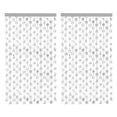 thumbnail image 1 of Cortinas con flecos de papel de aluminio de copo de nieve, flecos metálicos brillantes para decoración de fiesta de cumpleaños de niña, 2 uds., 1 of 5