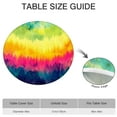 thumbnail image 6 of Colorful Tie Dye Pattern Round Fitted Tablecloth with Elastic Edge,Dining Table Cover Waterproof,Outdoor Round Tablecloth for Camping,Dining,Indoor and Outdoor, 6 of 7