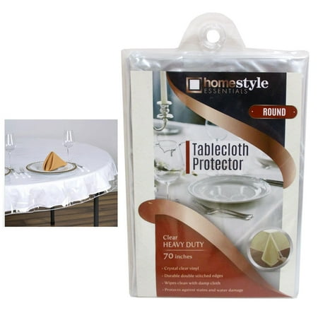 clear plastic tablecloth protector round table vinyl 40x80 crystal walmart