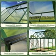 thumbnail image 3 of NETAJE 12'x 8'Polycarbonate Greenhouse, Large Aluminum Walk-in Green House with Window for Backyard,Green, 3 of 7