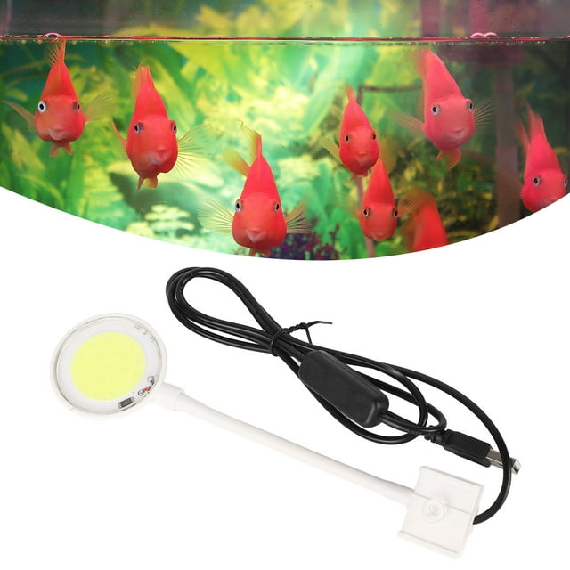 Lumière d'Aquarium Menée par Mini-Puce d'Épi de Lampe de Poisson d'USB, Luminosité Élevée, Rotation de 360 Degrés, Facile à Utiliser