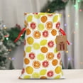 thumbnail image 4 of Fuzoiu Lemon Orange Print Christmas Gift Bag,Burlap Gift Bag with Drawstring Closure & Hang Tag,Perfect for Holidays, Birthdays, and Special Occasions-Medium, 4 of 7