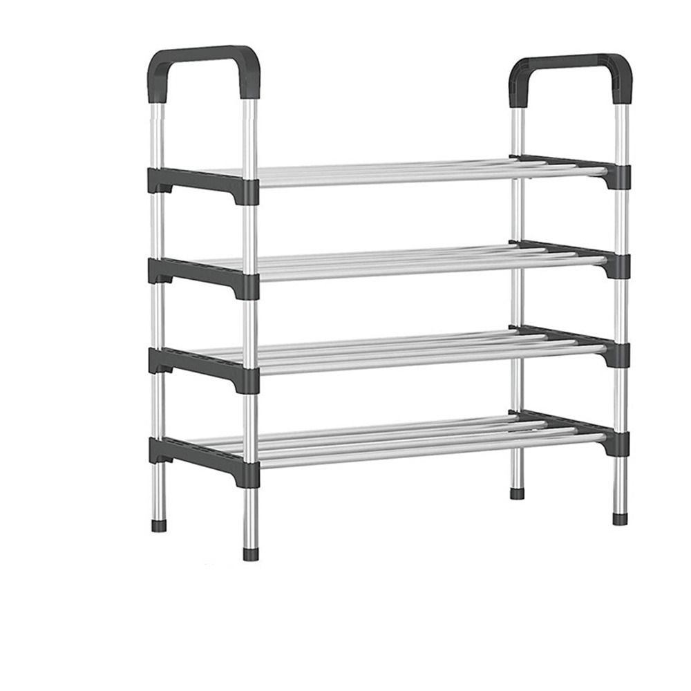 Portable Storage Organiser Black Space Saving Shoes Shelf Stand Compact