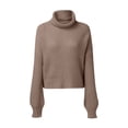 thumbnail image 3 of Comfortable Knit Sweater For Women Short High Neck Long Sleeves Ideal For Everyday Use In Different Sizes, 3 of 18