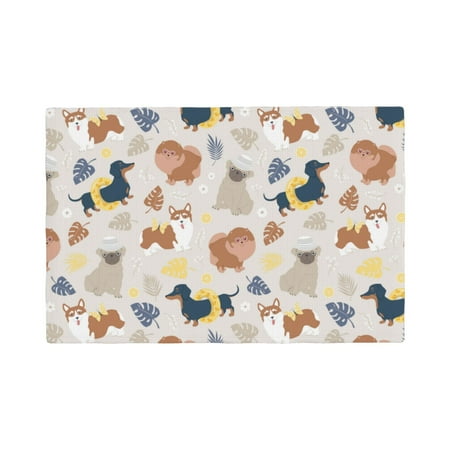 

Placemats Set of 4 / 6 Dogs Placemats for Dining Table Indoor/Outdoors Heat Resistant Washable Placemats 18 x 12