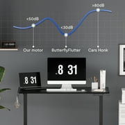 FitStand 48x30 Home Office Height Adjustable Standing Desk with Hooks, Ergonomic Electric 2-Stage Stand Up Computer Desk, Black
