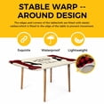 thumbnail image 4 of Black Red Buffalo Plaid Table Cloths for 3 Foot Rectangle Tables, Bones Cute Dogs Pets Patio Waterproof Elastic Fitted Tablecloths, Washable Rectangular Table Cover for Camping, 4 of 8