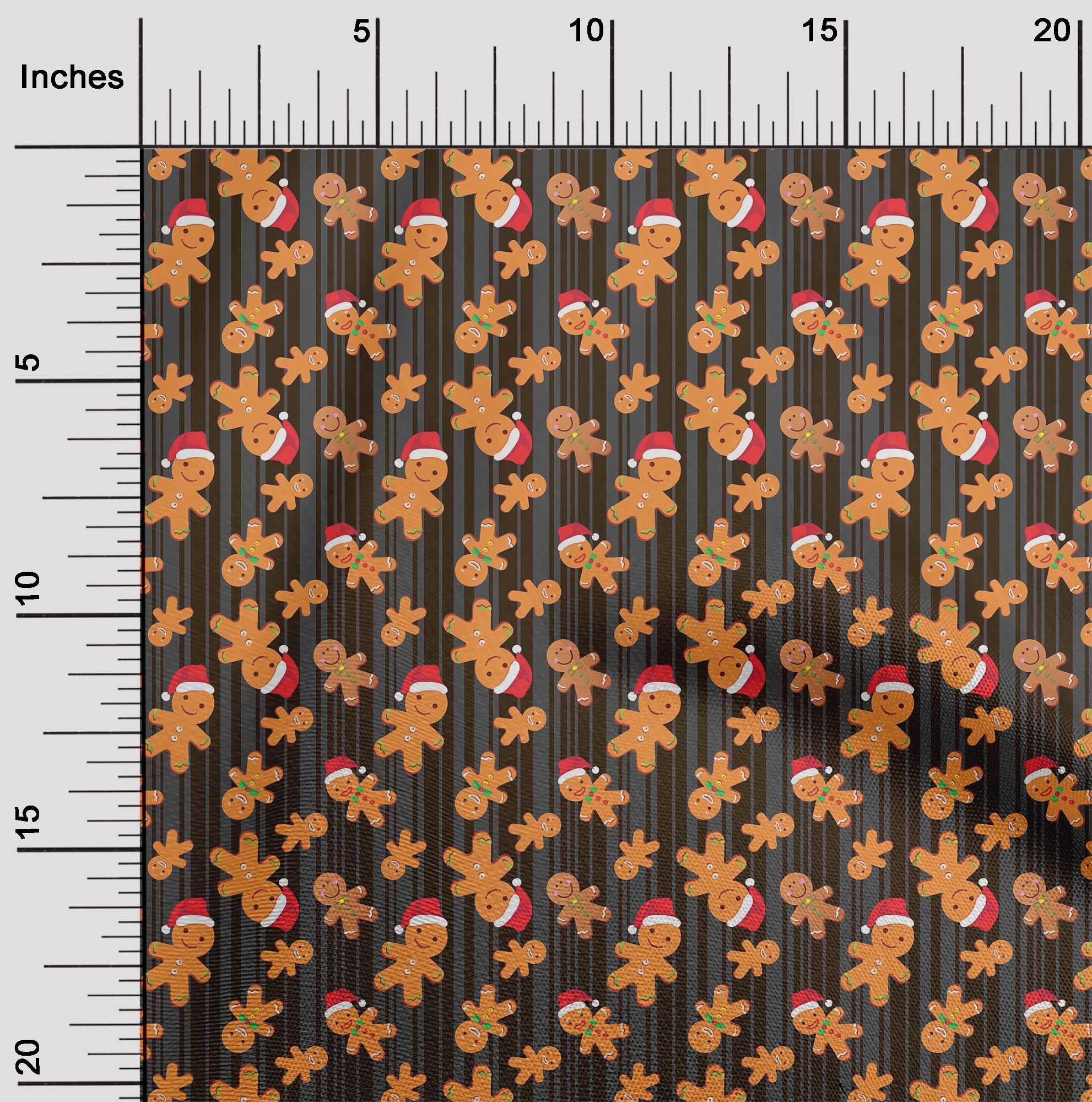 oneOone Cotton Poplin Twill Brown Fabric Christmas Fabric For Sewing Printed Craft Fabric By The Yard 56 Inch Wide