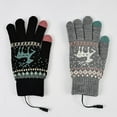thumbnail image 7 of 1 Pair USB Charging Heated Gloves Touchscreen Adjustable 3 Heat Levels Thick Knitted Fingerless Washable High Elasticity Office Typing Student Writing Gloves, 7 of 7