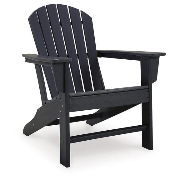 Signature Design by Ashley Sundown Treasure Outdoor Patio HDPE Weather Resistant Adirondack Chair, Black