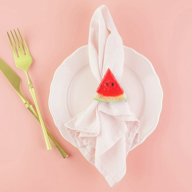 4pcs Watermelon Napkin Rings Napkin Buckles Napkin Holder for Party Dinner