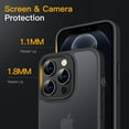 thumbnail image 2 of JETech Matte Case for iPhone 12 Pro Max 6.7-Inch, Shockproof Military Grade Drop Protection, Frosted Translucent Back Phone Cover, Anti-Fingerprint (Black), 2 of 6