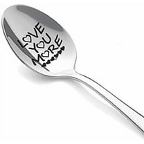 Love You More Gifts Spoon for Him Her Anniversary Birthday Gift for Girlfriend Boyfriend Christmas Gifts for Husband Wife Coffeespoons for Daughter Spoon$$Home Decor, Kitchen, & Other