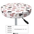 thumbnail image 4 of Xecao's Fashion Print Stool Covers offer stylish, washable protection for PU round bar stools, perfect for home or commercial use., 4 of 7
