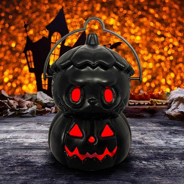 Luces de Halloween, linterna de calabaza brillante de colores para Halloween, decoración para festivales de fantasmas, linterna fantasma, muñeca de calabaza, linterna, luz nocturna, adorno, regalo par