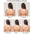 thumbnail image 4 of Wingslove Women's Strapless Bra Push Up Full Coverage Plus Size Bra Underwire Multiway Contour Red Carpet, Milk Coffee 40C, 4 of 6