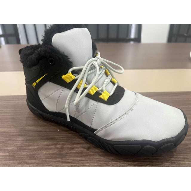 Zapatos Trekking Al Aire Libre Botas Felpa Invierno Antideslizantes Impermeables para (37) Blanco