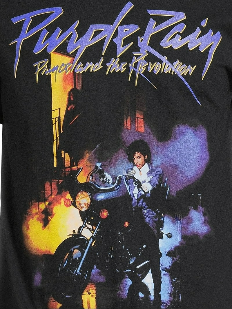 Prince Men's Purple Rain Graphic Tee with Short Sleeves, Sizes S