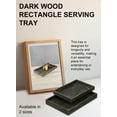 thumbnail image 6 of Serene Spaces Living 15" Dark Wood Rectangle Serving Tray, Pack of 6, 6 of 6