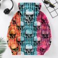 thumbnail image 5 of Grblisyd Halloween Hoodies for Girls Casual Long Sleeve Pullover Hoodie Fashion Skeleton Floral Print Sweatshirt with Kangaroo Pocket, 5 of 5