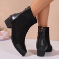 thumbnail image 6 of Ladies' And Winter European And Foreign Trade Plus Round Toe Back Zipper Thick Heel Fashion Short Boots, 6 of 8