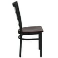 thumbnail image 5 of Flash Furniture HERCULES Series Black Window Back Metal Restaurant Chair - Mahogany Wood Seat, 5 of 7