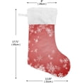 thumbnail image 2 of Coolnut 17.7 Inch Christmas Stockings, 2 PCS Winter Christmas Snowflake Presonalized Large Stocking Sock for Family Holiday Xmas Party Decorations, 2 of 7