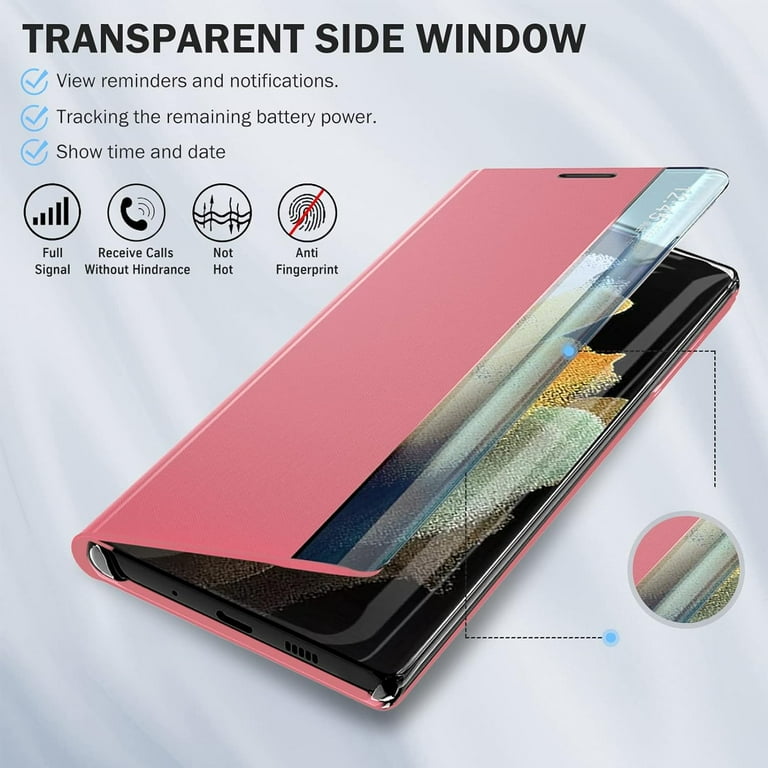 Flip Cover S21 Ultra Clear View Case Samsung Galaxy S21 Ultra S