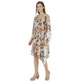 thumbnail image 3 of Moomaya WoMen's Short Hoodie Kaftan Loose Tunic Kimono Sleeve Mini Beach Cover Up Dress, 3 of 7