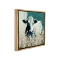thumbnail image 4 of Stupell Industries Modern Cow in Meadow Animals & Insects Painting Brown Floater Framed Canvas Art Print Wall Art, 18 x 18, 4 of 10