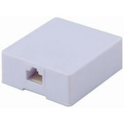 RCA TPH553 Surface Mount Wall Jack, RJ45, White,Each